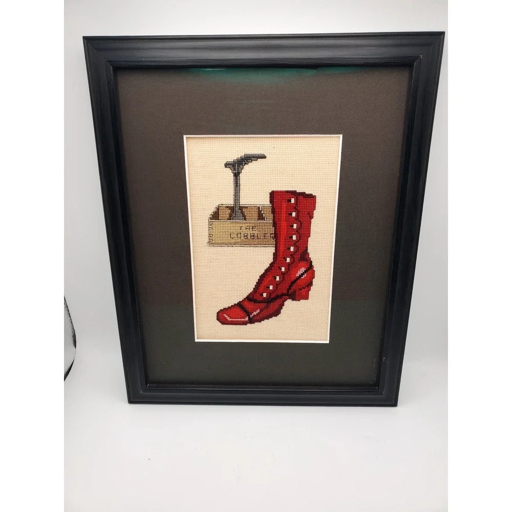 Vintage Framed Cross Stitch 